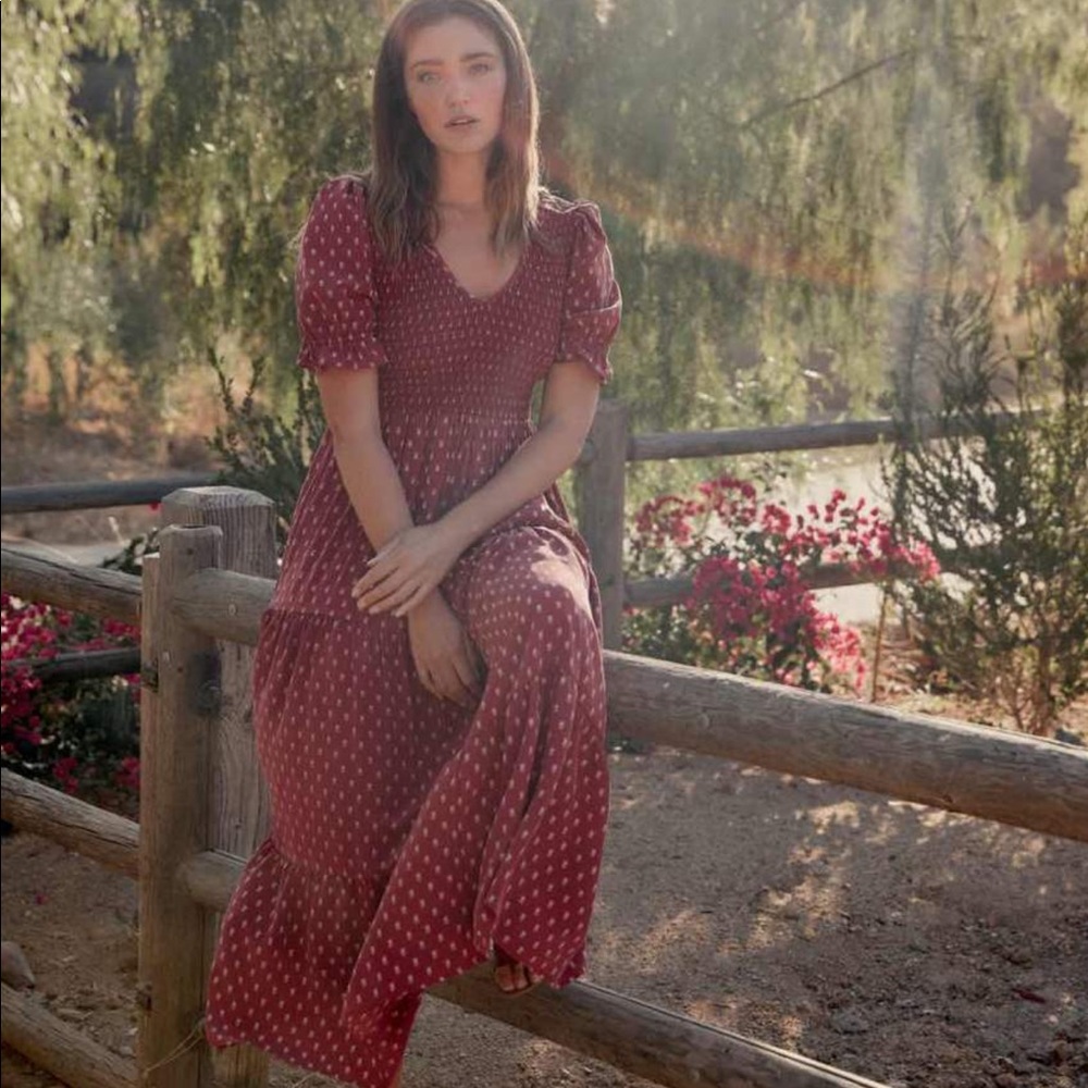 Christy Dawn Brooklyn dress in Crimson Silk